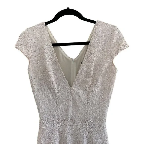 Dress the Population Size XS Cece Gold Ombre Sequin Midi Dress Wedding - Picture 9 of 12